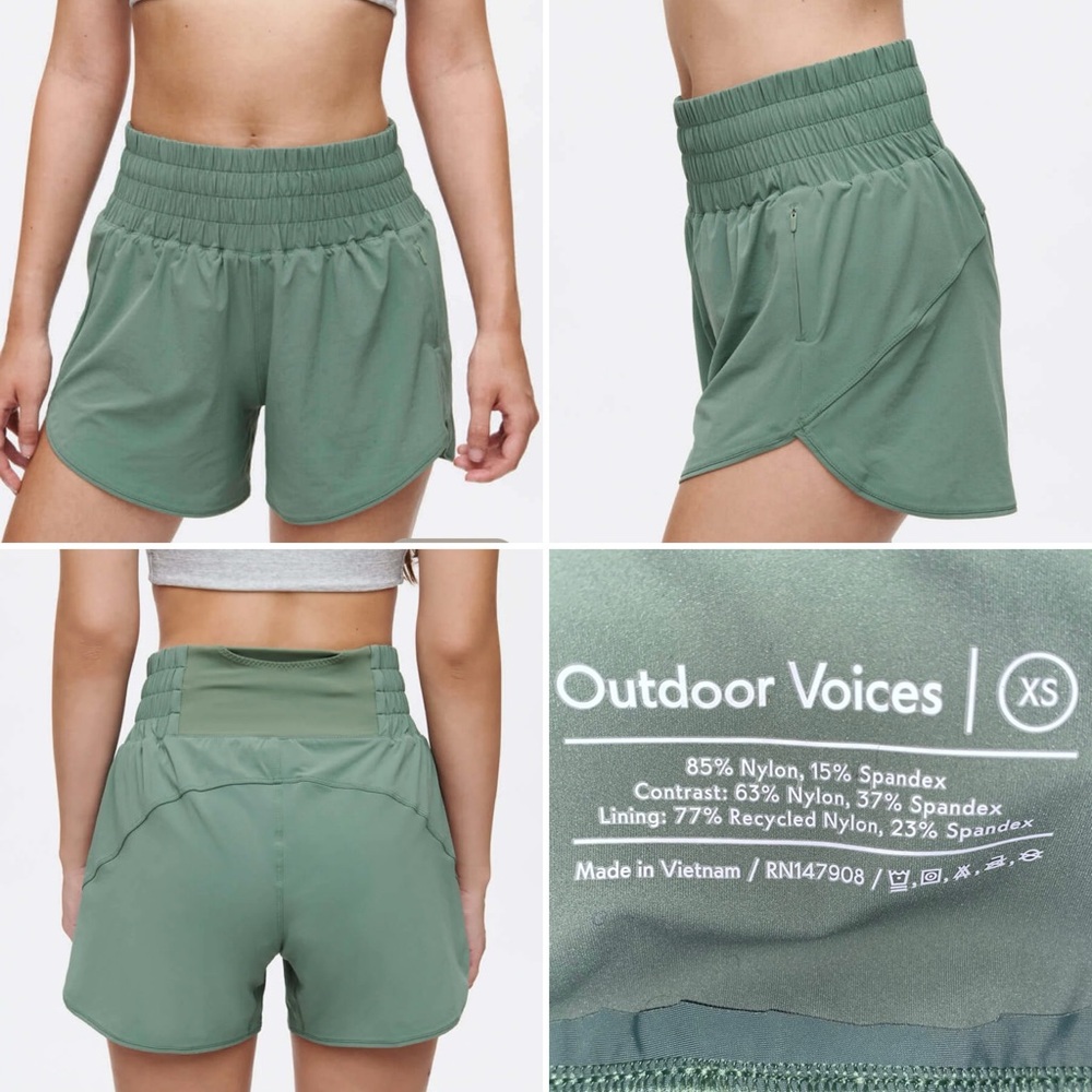 Outdoor Voices $68 LightSpeed 3" Short Laurel Wreath XS EUC